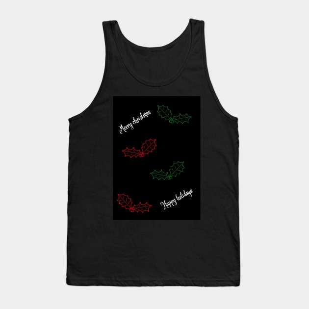 Simple merry christmas pattern Tank Top by LukjanovArt